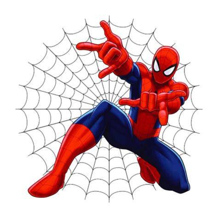spider-man in a pose with red spider-sense around his head